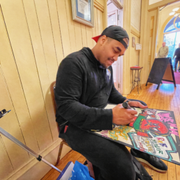 Artist at Pop-Up Market in Old town Hall